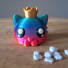 KoelzKidz3D (tanden) opbergdoosje Cat gold