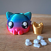 KoelzKidz3D (teeth) storage box Cat gold