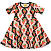 Duns Sweden Strawberries pink-black dress