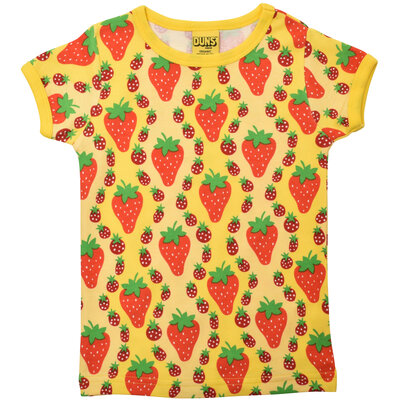 Duns Sweden shirt ss Strawberries yellow