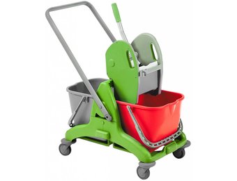 Dubbele rolemmer 2X 25L. met pers wringer