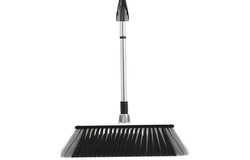 Zachte Vloer bezem met speciale 'X' cross borstelharen en telescoopsteel