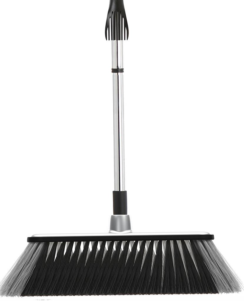 Zachte Vloer bezem met speciale 'X' cross borstelharen en telescoopsteel