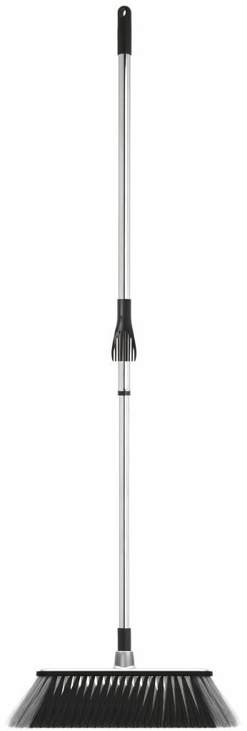 Zachte Vloer bezem met speciale 'X' cross borstelharen en telescoopsteel