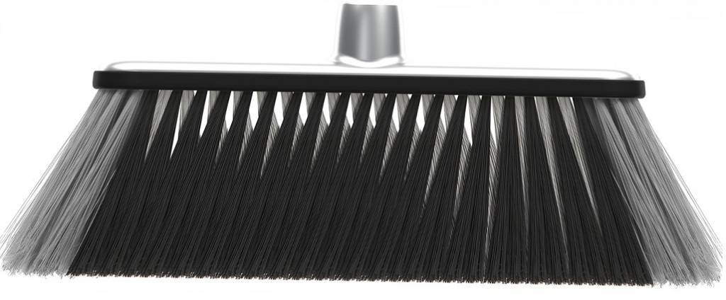 Zachte Vloer bezem met speciale 'X' cross borstelharen en telescoopsteel
