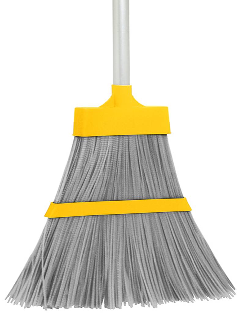 PVC bezem "Buiten borstel" met telescoopsteel