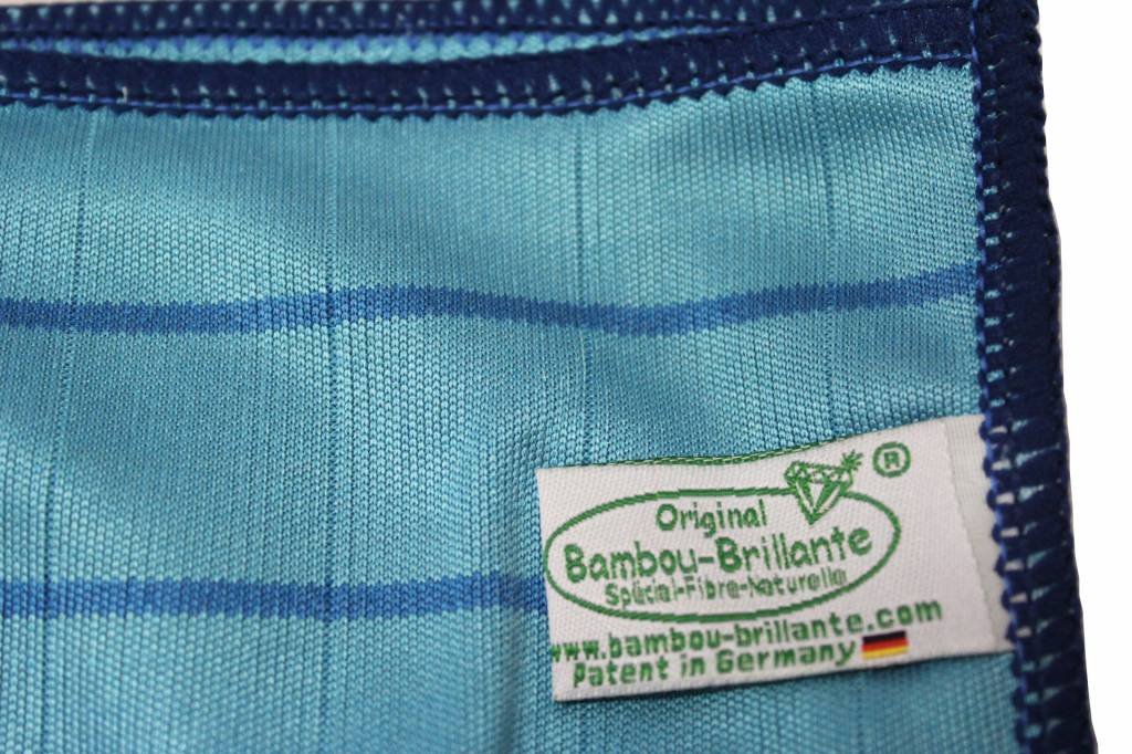 Bamboe Droogdoek 40 x 50 cm. Blauw "Glashelder" Bamboe Droogdoek 40 x 50 cm. Blauw "Glashelder"