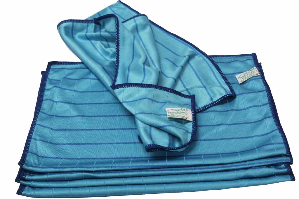 Bamboe Droogdoek 40 x 50 cm. Blauw "Glashelder" Bamboe Droogdoek 40 x 50 cm. Blauw "Glashelder"