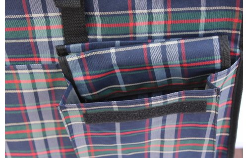 Boodschappentrolley 40 L. Blauw / Rood / Groen geruit