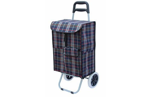 Boodschappentrolley 40 L. Blauw / Rood / Groen geruit