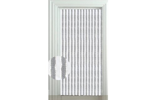 Vliegengordijn kattenstaart 100x220 cm. Wit/Grijs