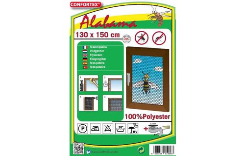 Vliegengaas voor ramen 130x150cm Zwart