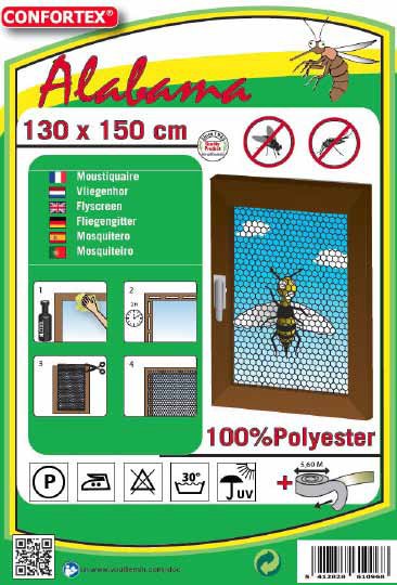 Vliegengaas voor ramen 130x150cm Zwart Vliegengaas voor ramen 130x150cm Zwart