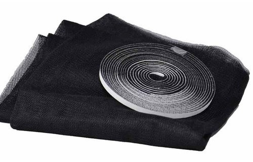 Vliegengaas voor ramen 130x150cm Zwart