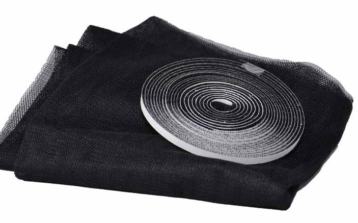 Vliegengaas voor ramen 130x150cm Zwart Vliegengaas voor ramen 130x150cm Zwart