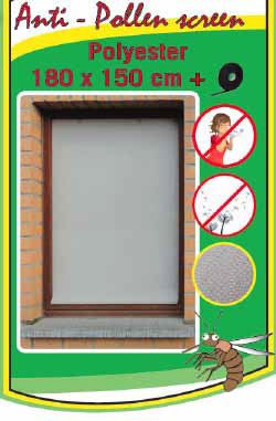 Vliegengaas Anti - Pollen 150x180cm Wit