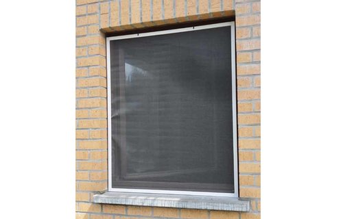 Aluminium Vliegenraam Wit 100 x 120 cm.
