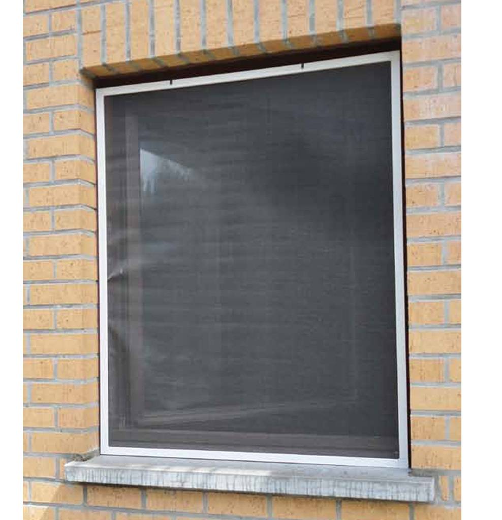 Aluminium Vliegenraam Wit 100 x 120 cm.