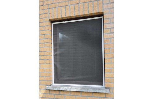 Aluminium Vliegenraam Wit 100 x 120 cm.