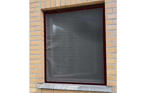 Aluminium Vliegenraam Bruin 120 x 150 cm.