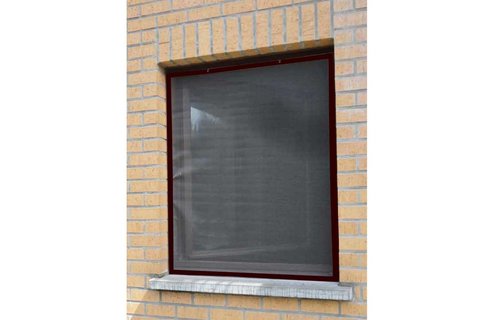 Aluminium Vliegenraam Bruin 120 x 150 cm.