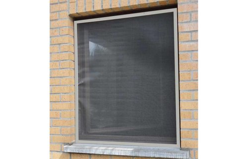 Aluminium Vliegenraam Grijs 120 x 150 cm.