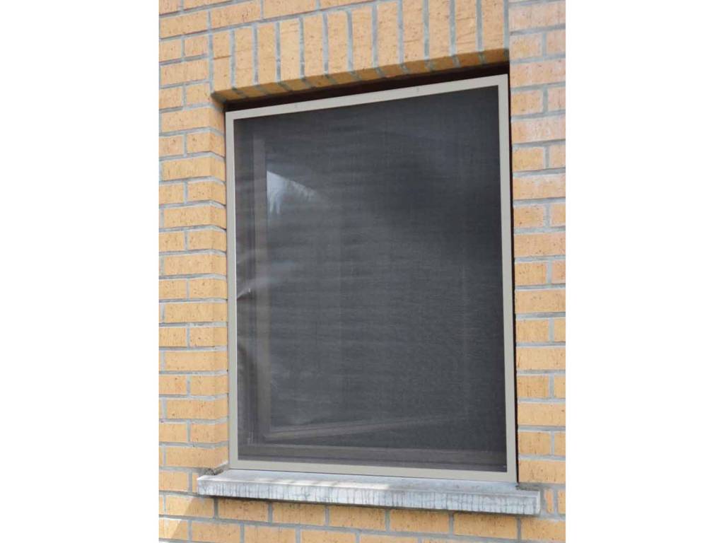 Aluminium Vliegenraam Grijs 120 x 150 cm.