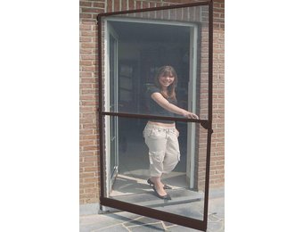 Aluminium Hordeur Bruin 100 x 215 cm.