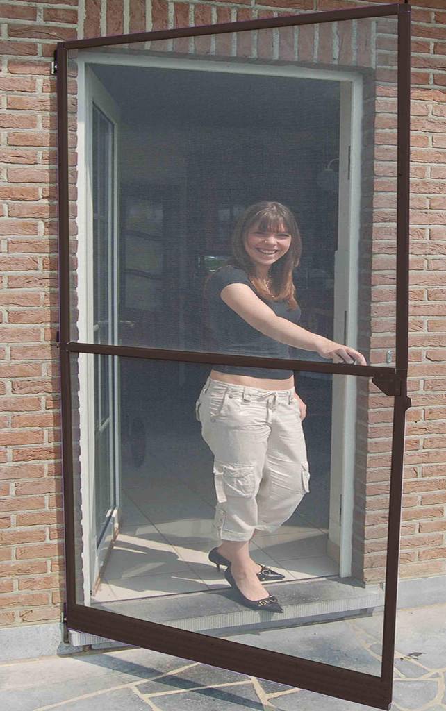 Aluminium Hordeur Bruin 100 x 215 cm. Aluminium Hordeur Bruin 100 x 215 cm.