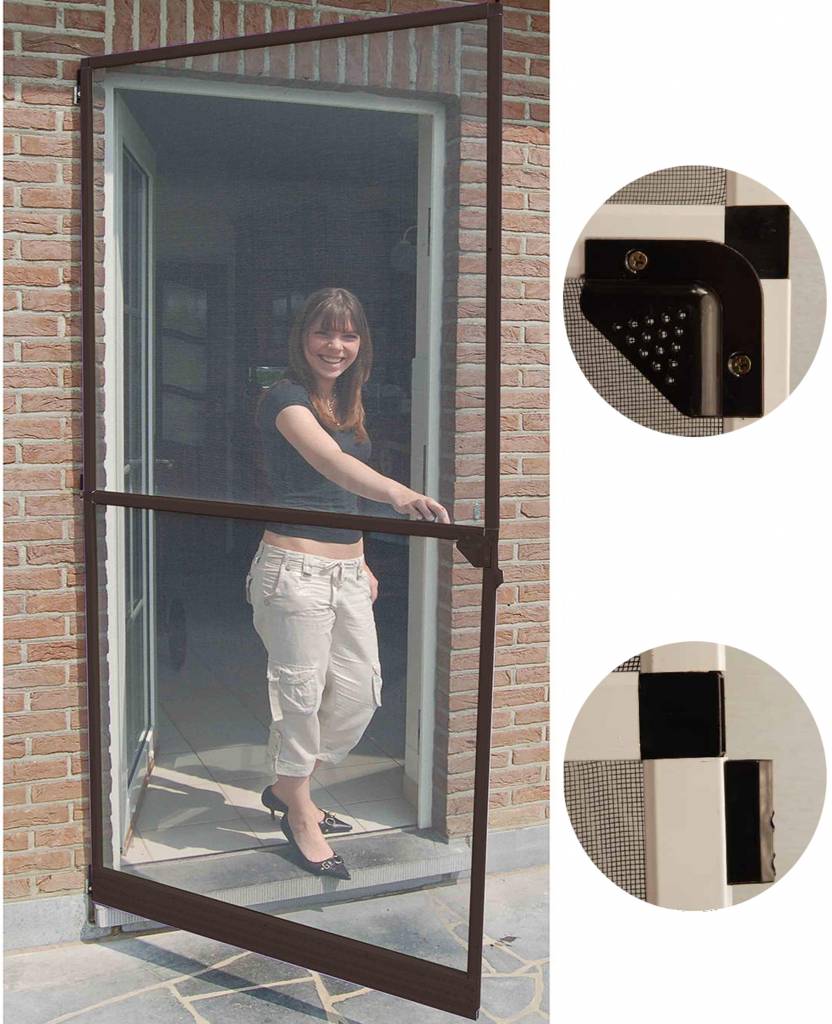 Aluminium Hordeur Bruin 100 x 215 cm. Aluminium Hordeur Bruin 100 x 215 cm.