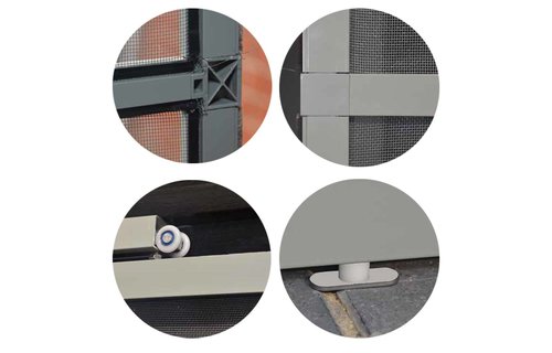 Aluminium Hordeur Veranda Wit 150 x 220 cm.