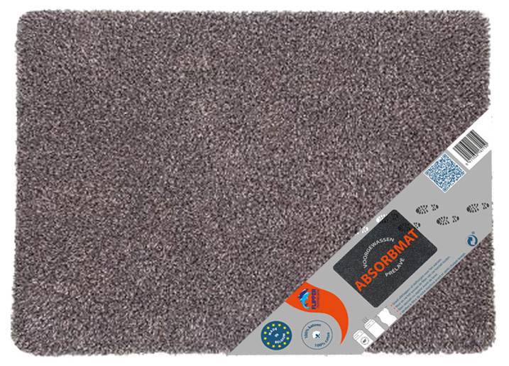 Wasbare droogloopmat Taupe 40 x 55 cm.