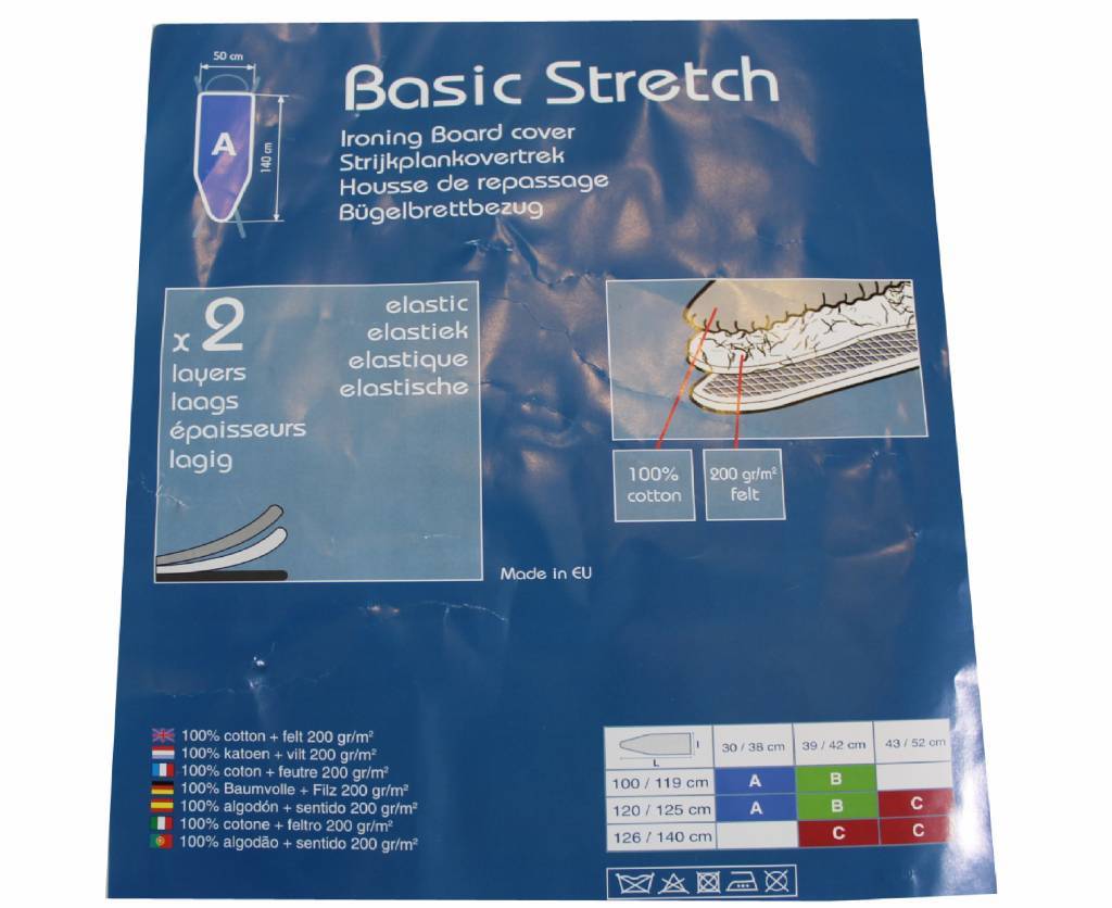 Strijkplankhoes 140 X 50 cm. Blauw / witte bloem