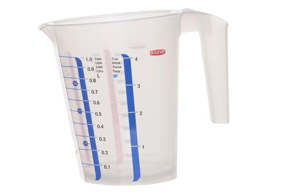 Maatbeker transparant 1 Liter