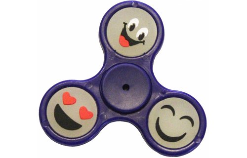 Hand spinner smiley Blauw