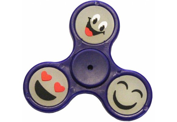 Hand spinner smiley Blauw