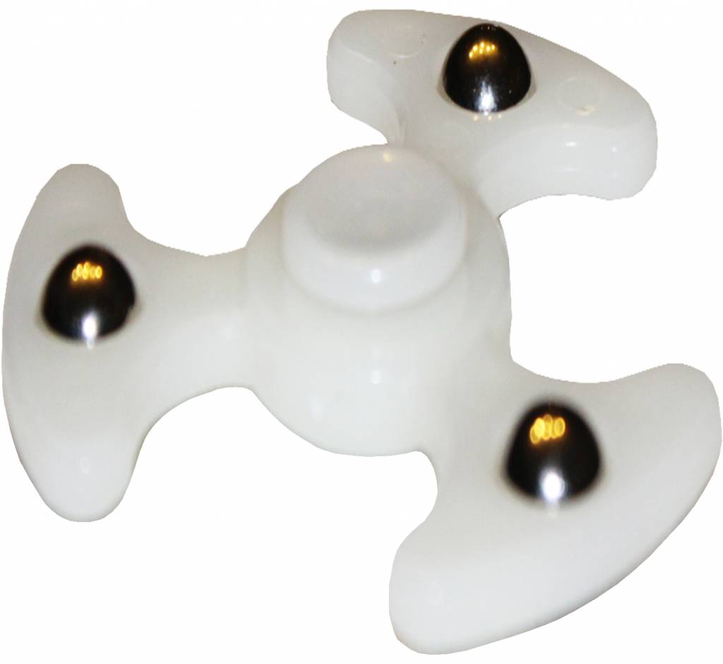 Hand spinner 3 balls Wit