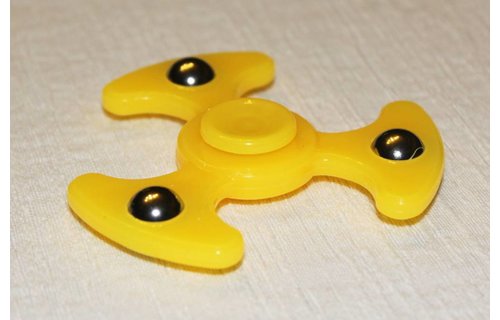 Hand spinner 3 balls Geel