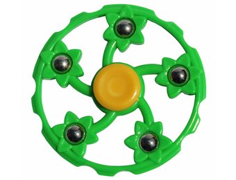 Hand spinner Groen 5 kogels rond