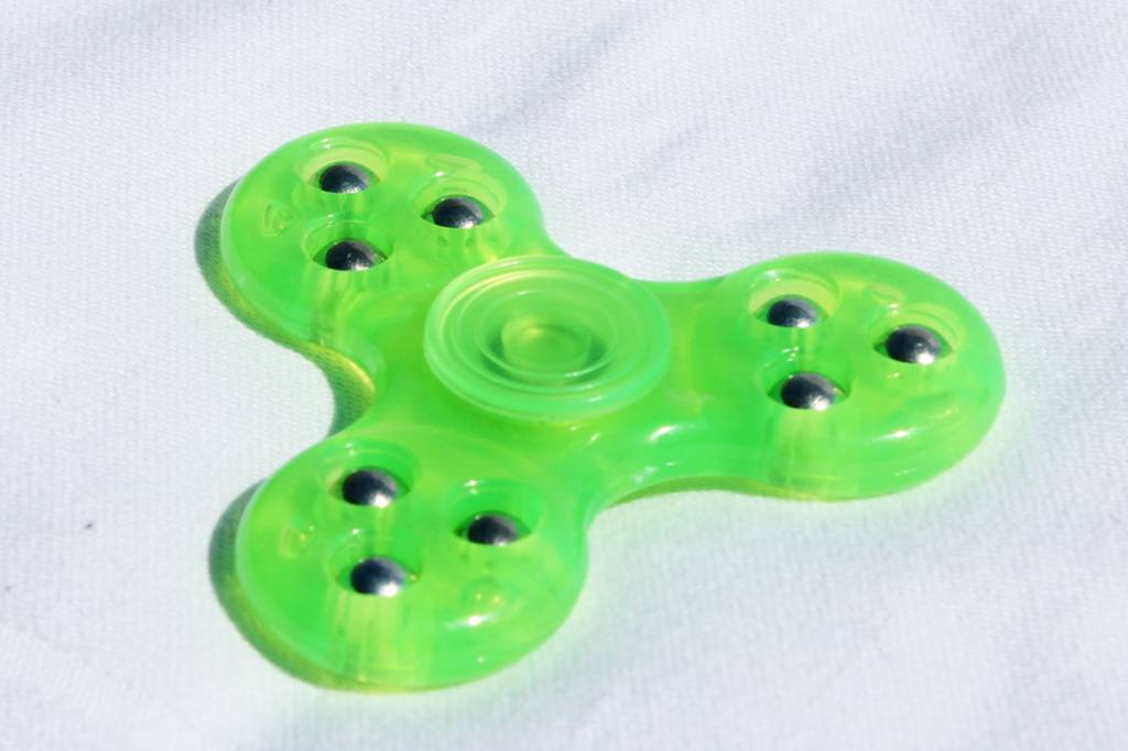 Hand spinner Groen 3 kogels