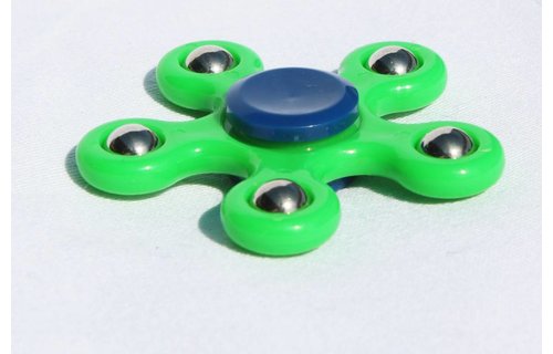 Hand spinner 5 arm kogels Groen