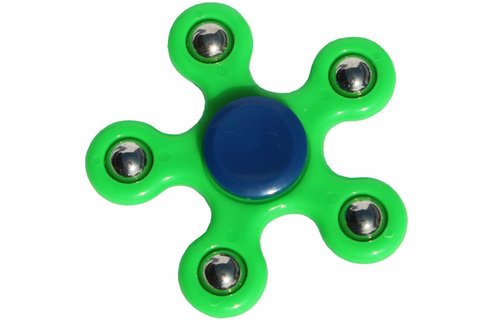 Hand spinner 5 arm kogels Groen