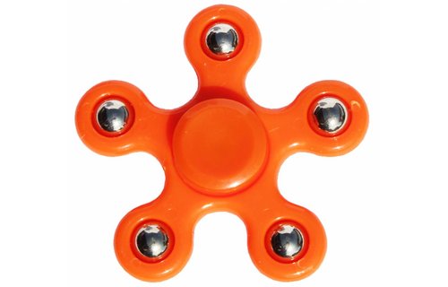 Hand spinner 5 arm kogels Orange