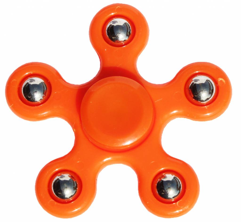 Hand spinner 5 arm kogels Orange