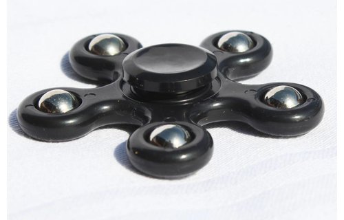 Hand spinner 5 arm kogels Zwart