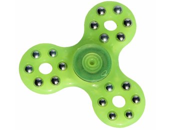 Hand spinner 18 kogeltjes Fluo geel