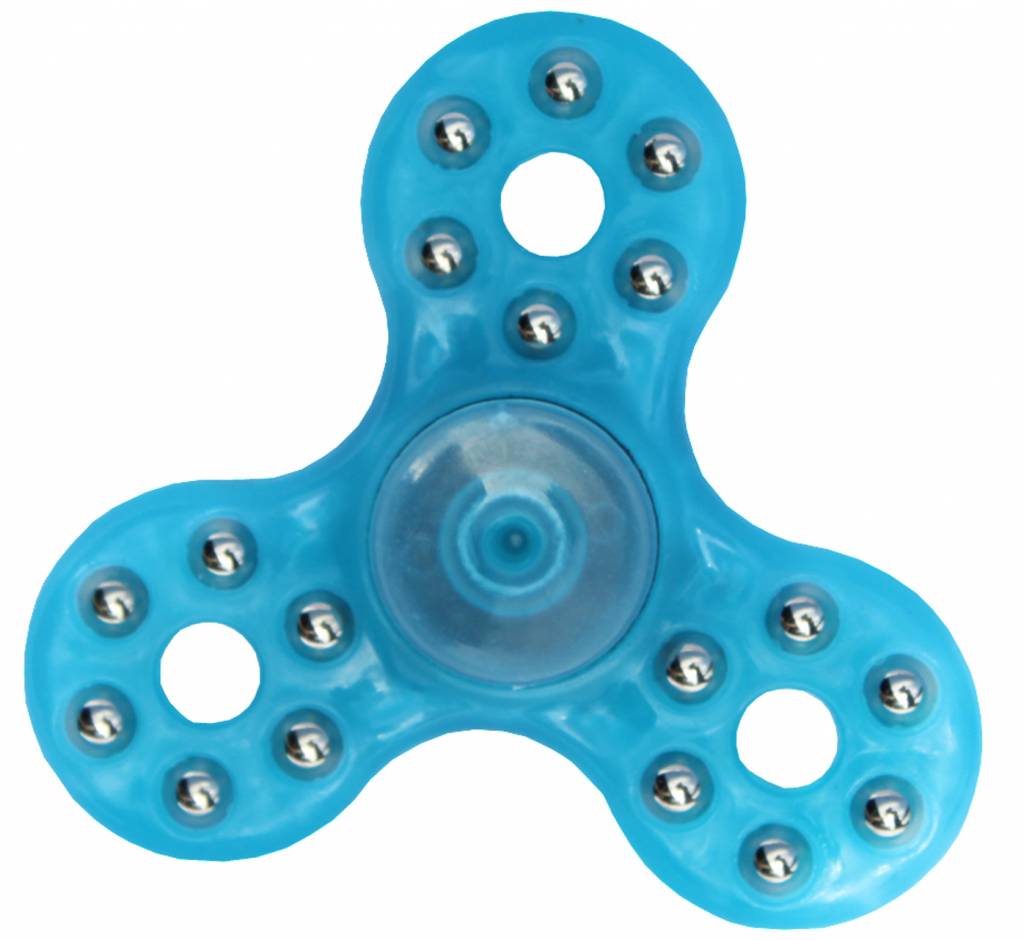 Hand spinner 18 kogeltjes Blauw