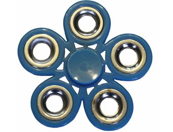 Hand spinner Bloem Metal Blauw