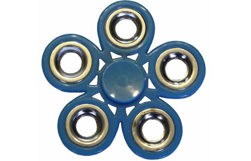 Hand spinner Bloem Metal Blauw