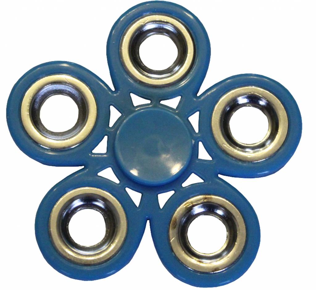 Hand spinner Bloem Metal Blauw